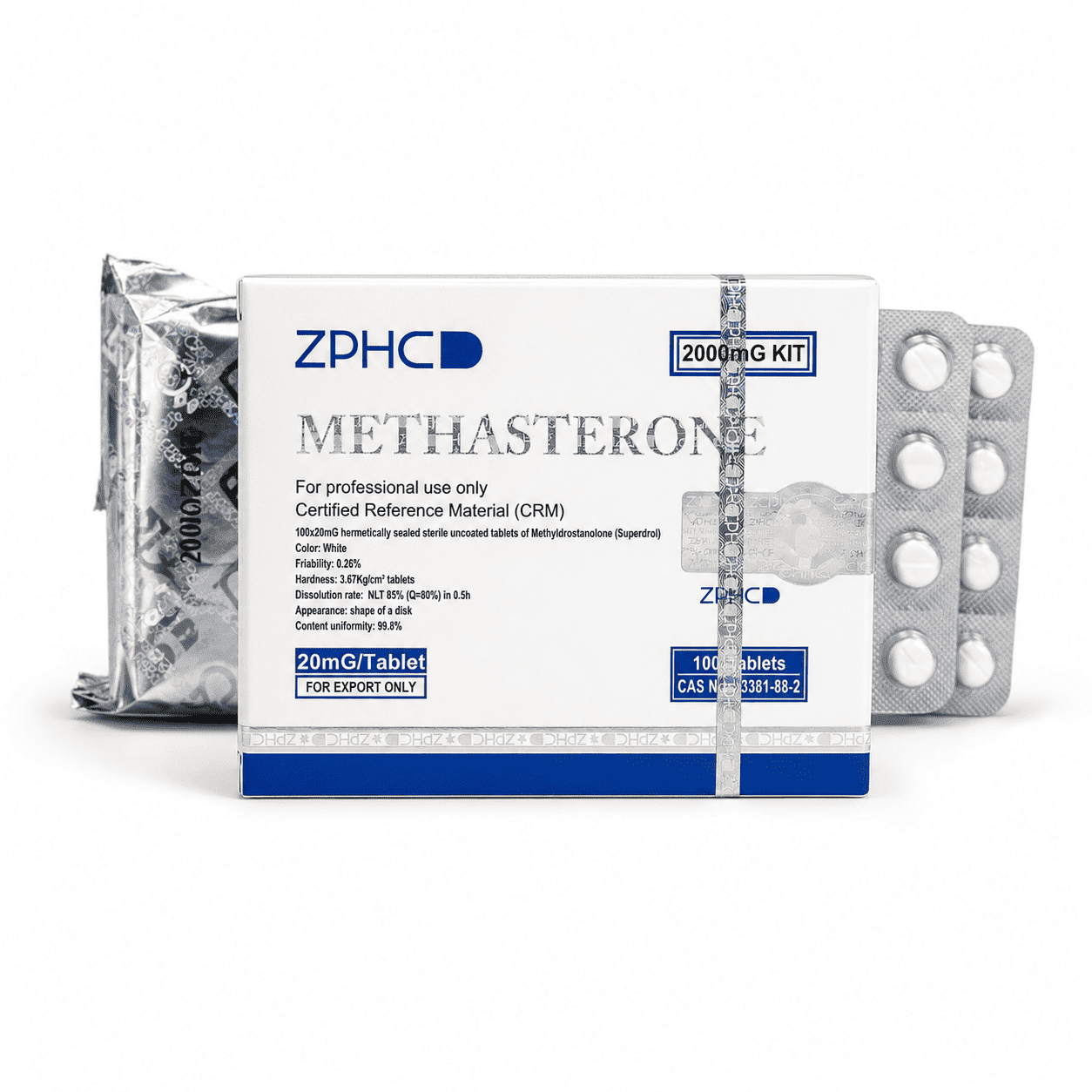 Methasterone 20mg (100 Tablets) ZPHC